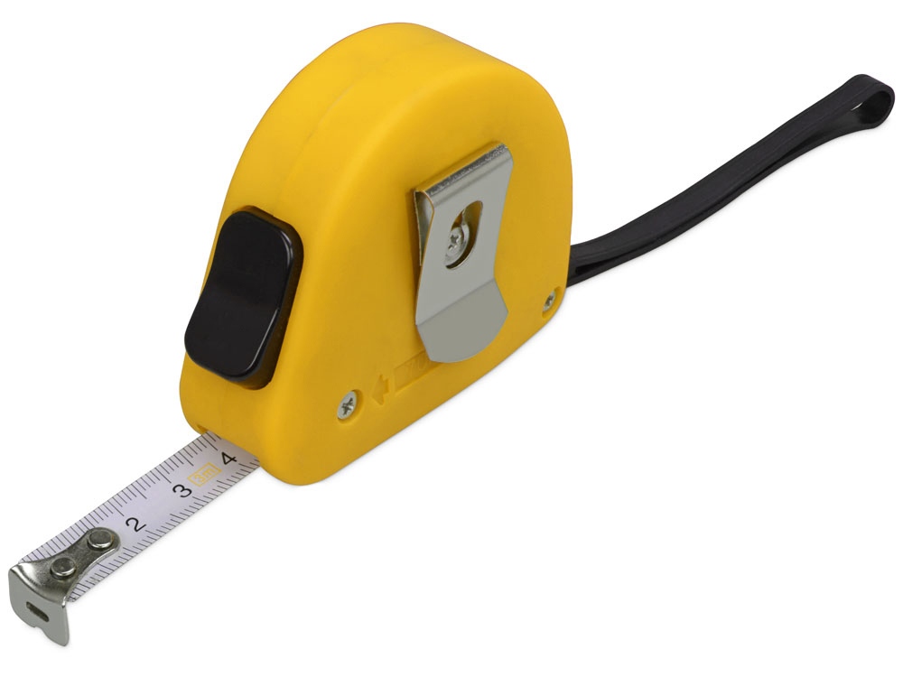 Рулетка 3м "Meter", софт-тач, желтый-1