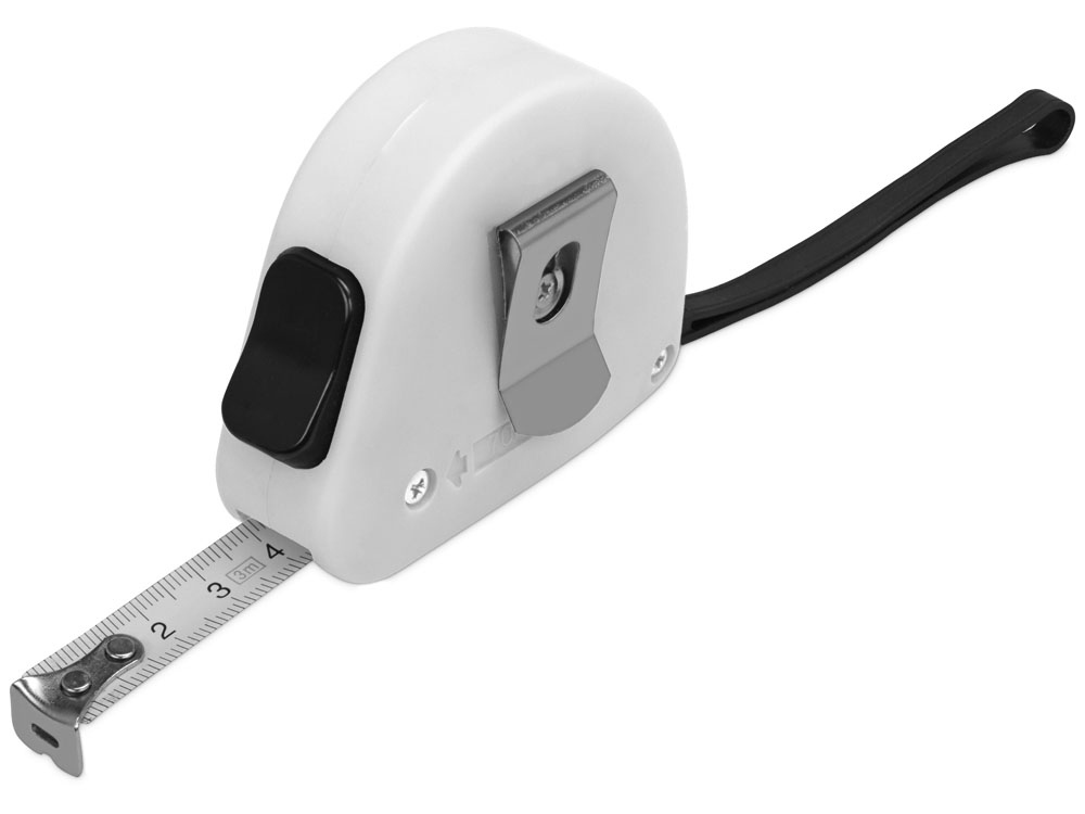 Рулетка 3м "Meter", софт-тач, белый (Р)-1