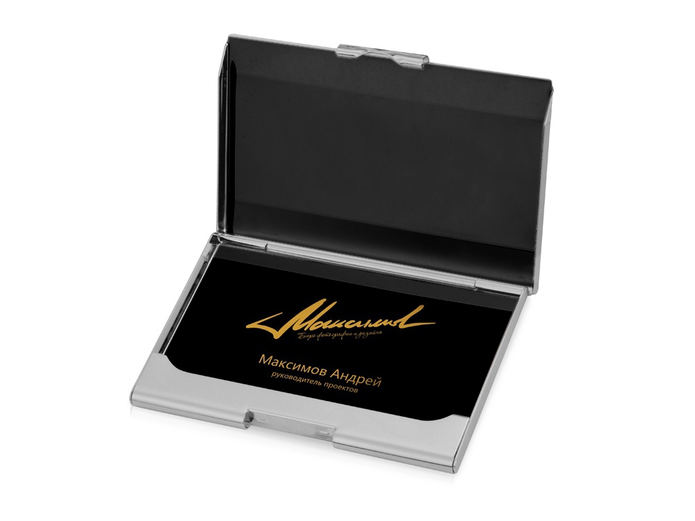 Визитница "Carlo", серебристый-2