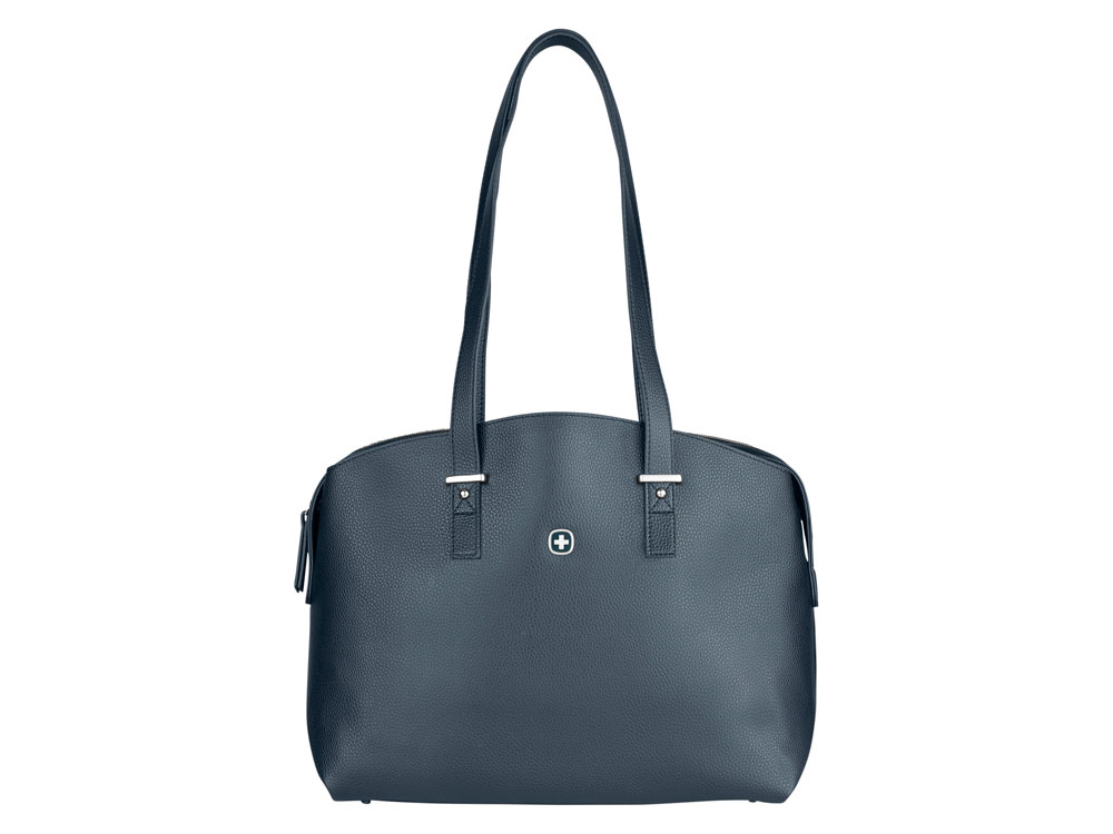 Сумка женская WENGER RosaElli с карманом для ноутбука 14", синяя, полиэстер, 37 x29x19 см-1