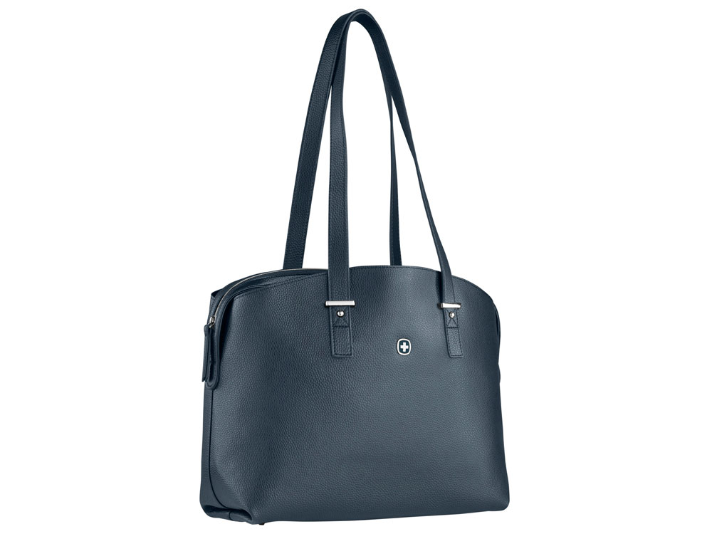 Сумка женская WENGER RosaElli с карманом для ноутбука 14", синяя, полиэстер, 37 x29x19 см-2