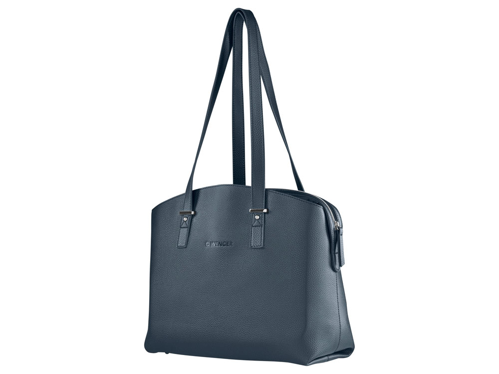 Сумка женская WENGER RosaElli с карманом для ноутбука 14", синяя, полиэстер, 37 x29x19 см-5