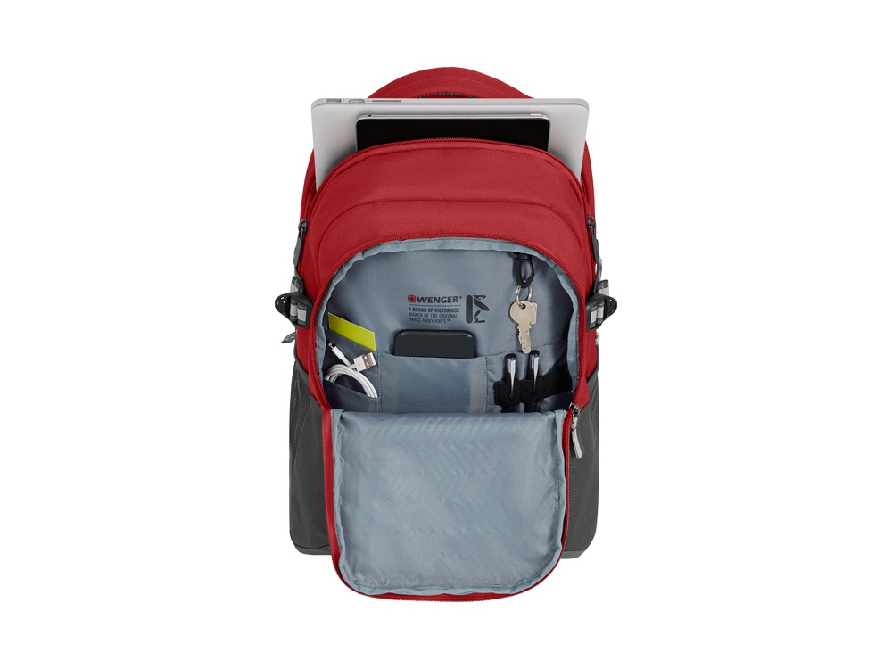 Рюкзак WENGER NEXT Ryde 16", красный/антрацит, переработанный ПЭТ/Полиэстер, 32х21х47 см, 26 л.-4