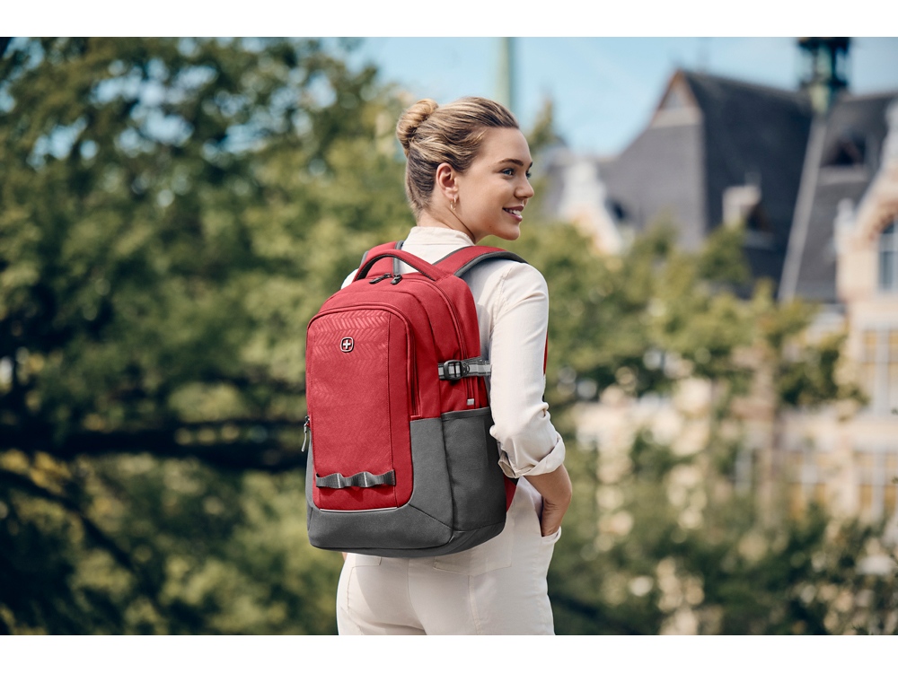 Рюкзак WENGER NEXT Ryde 16", красный/антрацит, переработанный ПЭТ/Полиэстер, 32х21х47 см, 26 л.-7