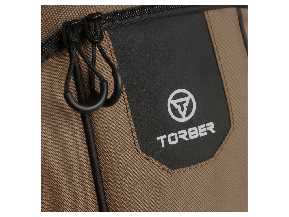 Рюкзак TORBER РАКЕТА с отделением для ноутбука 15,6", коричневый, полиэстер 600D, 46 х 30 x 13-7