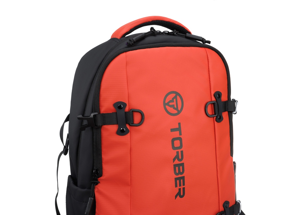 Рюкзак спортивный TORBER ЭКСТРИМ 18", оранжевый/чёрный, 31 х 12 х 46 см, 17л-7