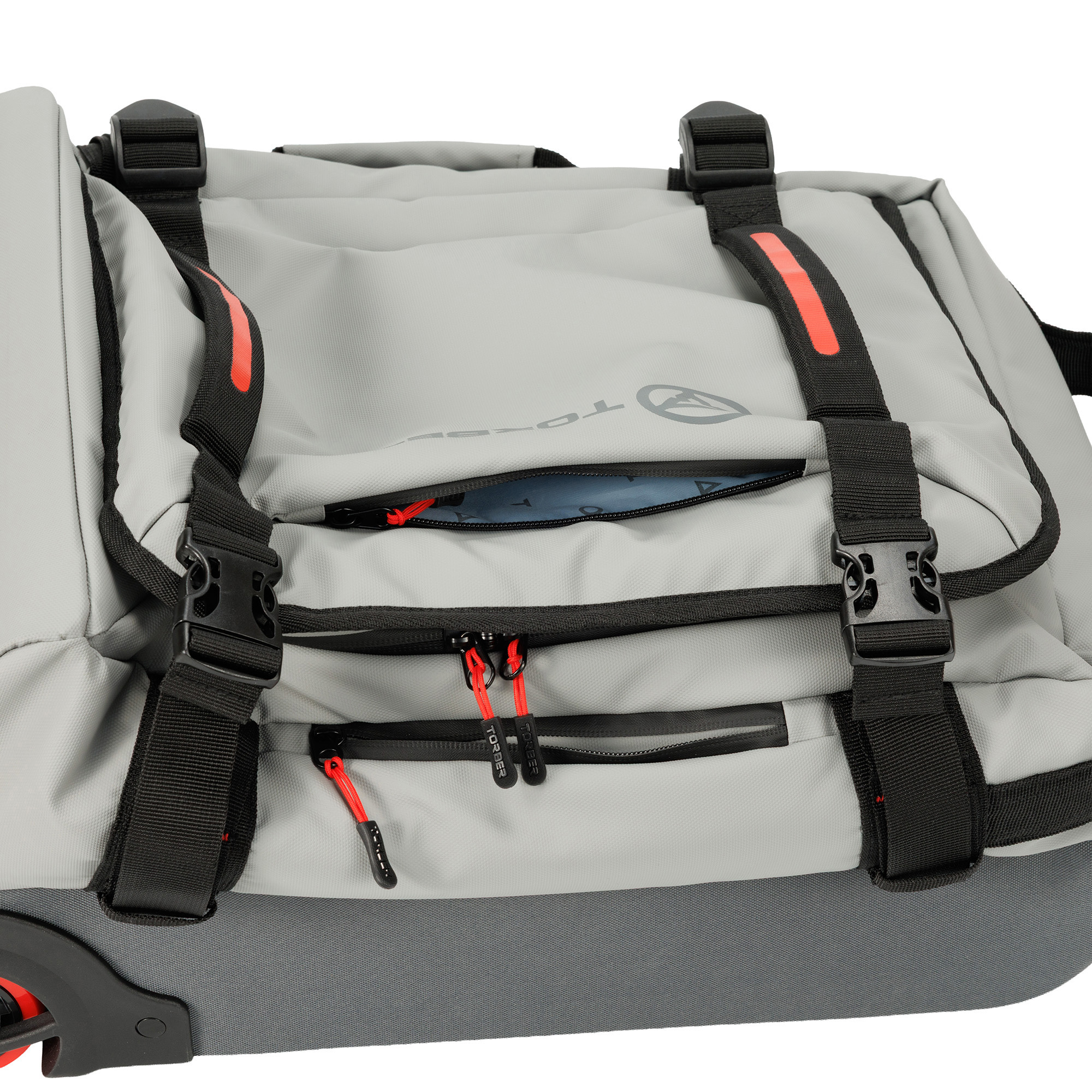 Сумка на колесах TORBER РИТМ, серый, полиэстер 900D с PU покрытием, 49 x 35,5 x 26 см, 35 л-7