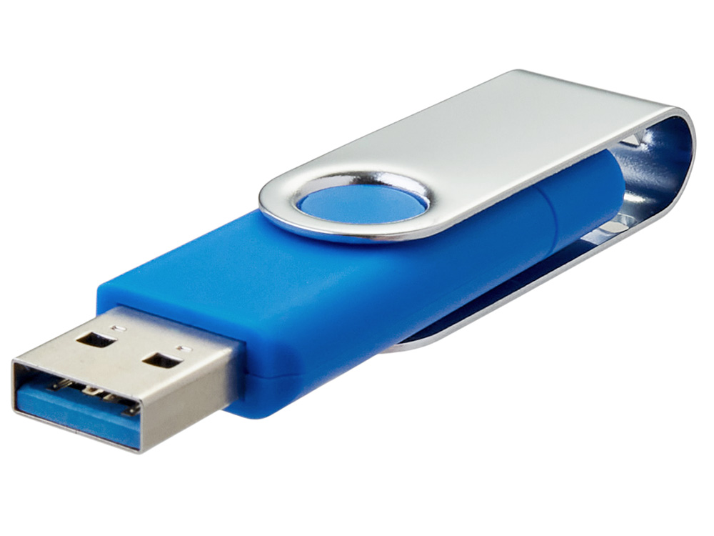 USB3.0/USB Type-C флешка на 16 Гб «Квебек C», синий-4