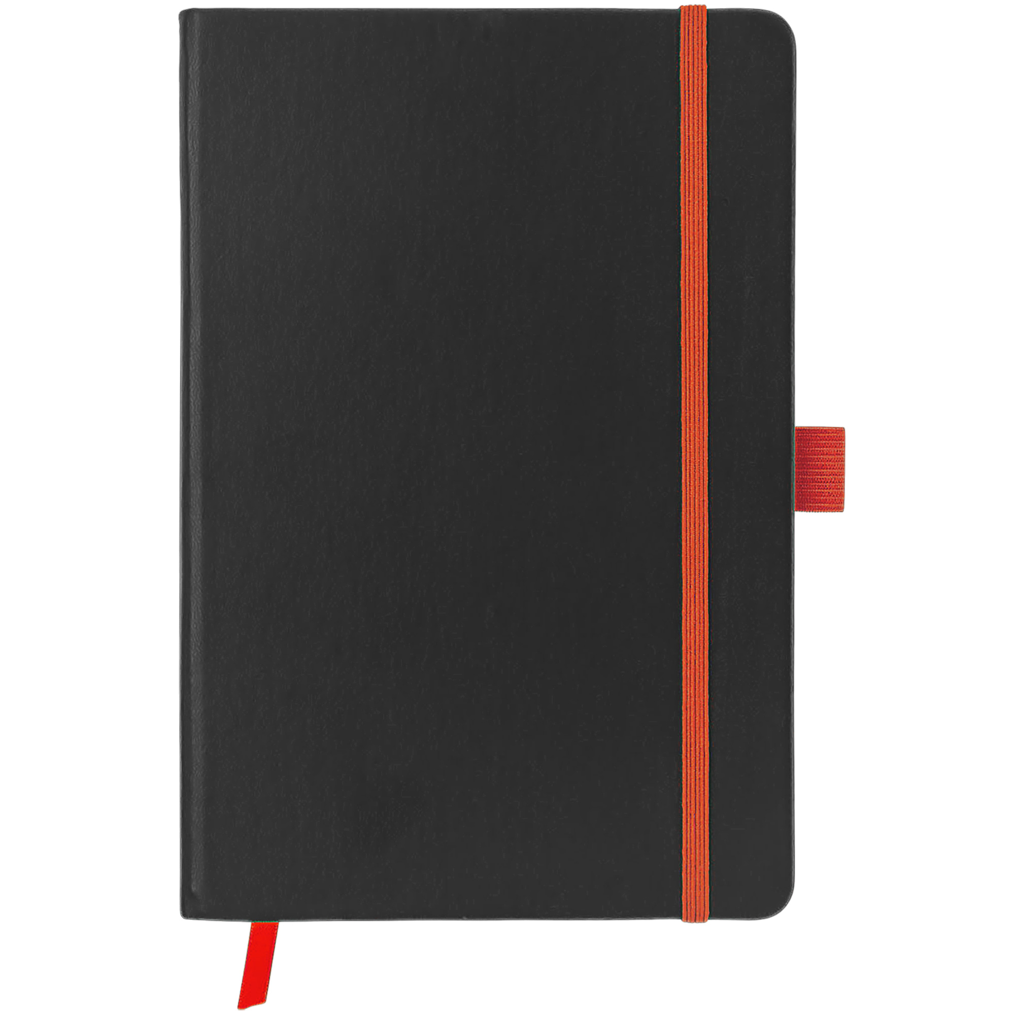 Блокнот "ColorNote Black", твердая обложка A5, 80 листов, черный с оранжевым-3