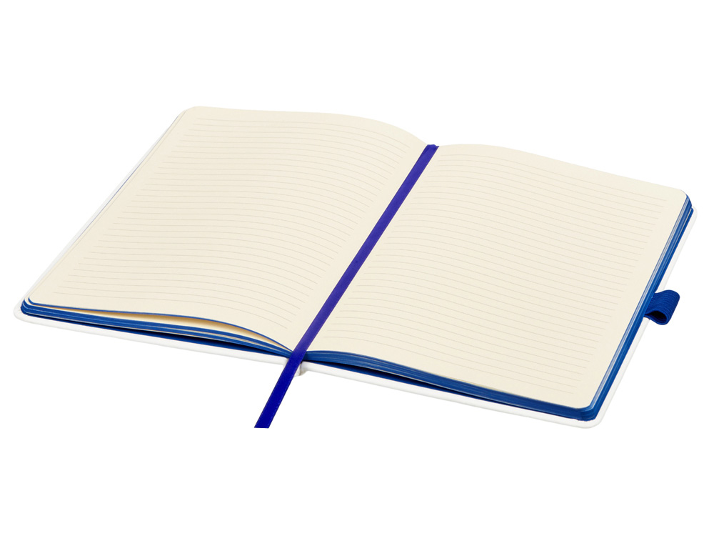 Блокнот "ColorNote White", твердая обложка A5, 80 листов, белый с синим-2
