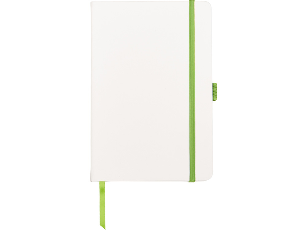 Блокнот "ColorNote White", твердая обложка A5, 80 листов, белый и зеленое яблоко-1