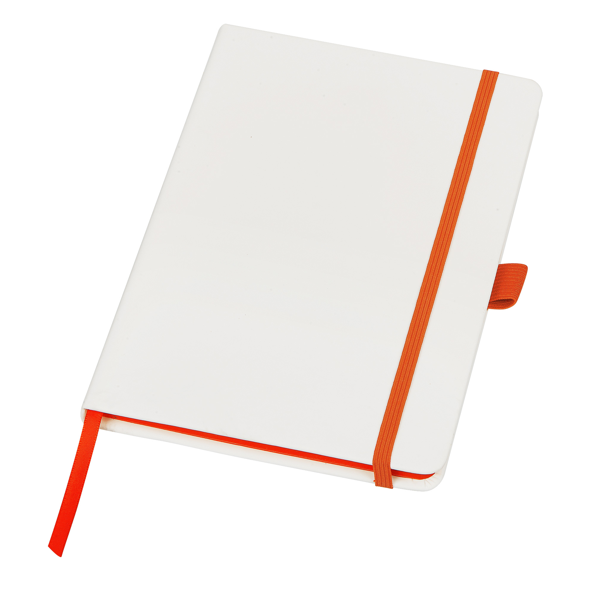 Блокнот "ColorNote White", твердая обложка A5, 80 листов, белый и оранжевый-1