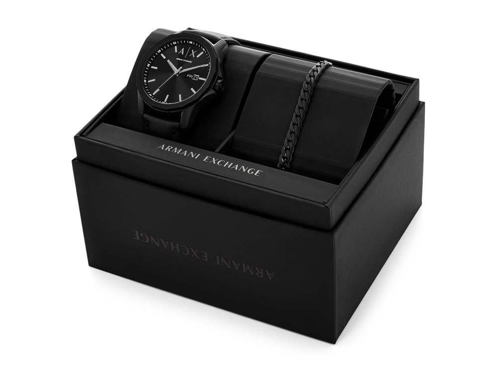 Подарочный набор: часы наручные мужские с браслетом. Armani Exchange-4
