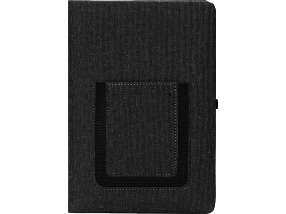 Блокнот "Pocket" 140*205 мм с карманом для телефона, черный-3