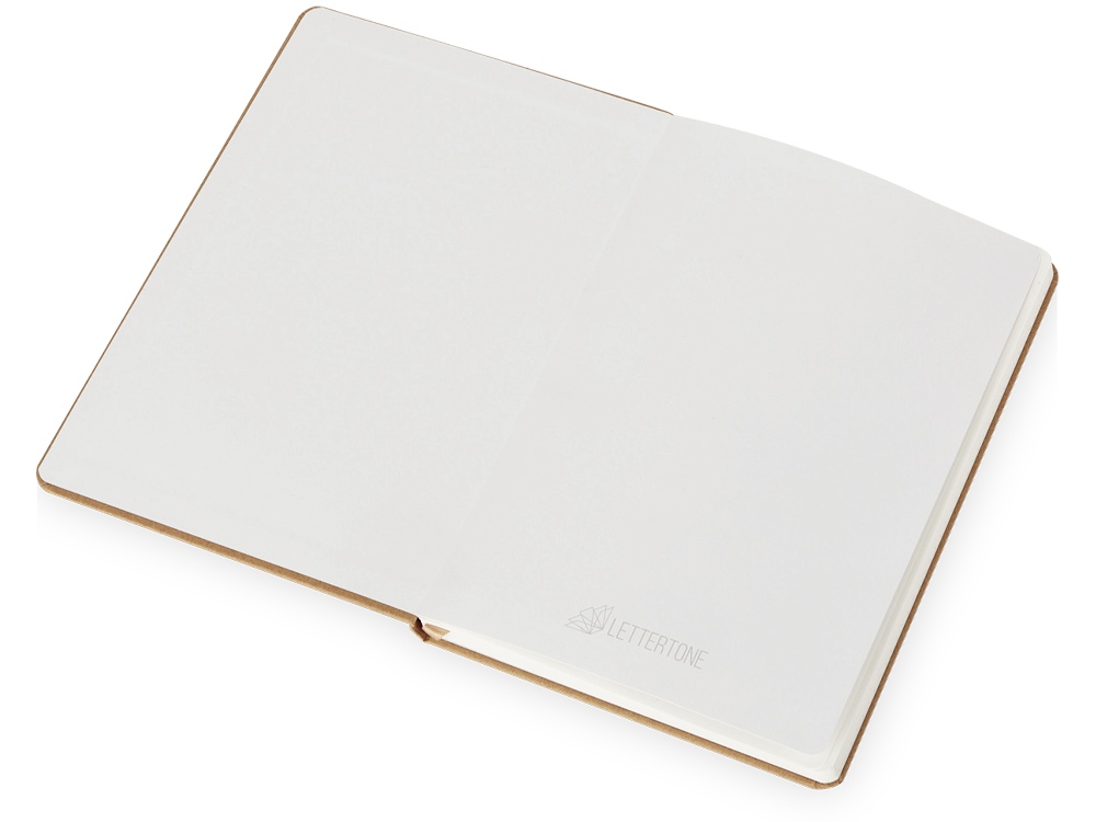 Блокнот из крафта и каменной бумаги А5 "Fleekstone", твердая обложка, крафтовый-1