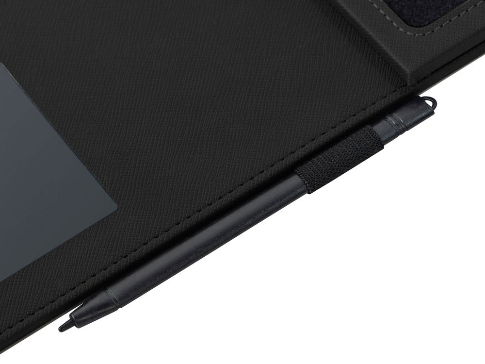 Многофункциональный коврик для мыши «Multi Pad» с беспроводной зарядкой и LCD экраном, 10 Вт, черный-7