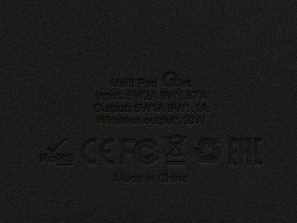 Многофункциональный коврик для мыши «Multi Pad» с беспроводной зарядкой и LCD экраном, 10 Вт, черный-10
