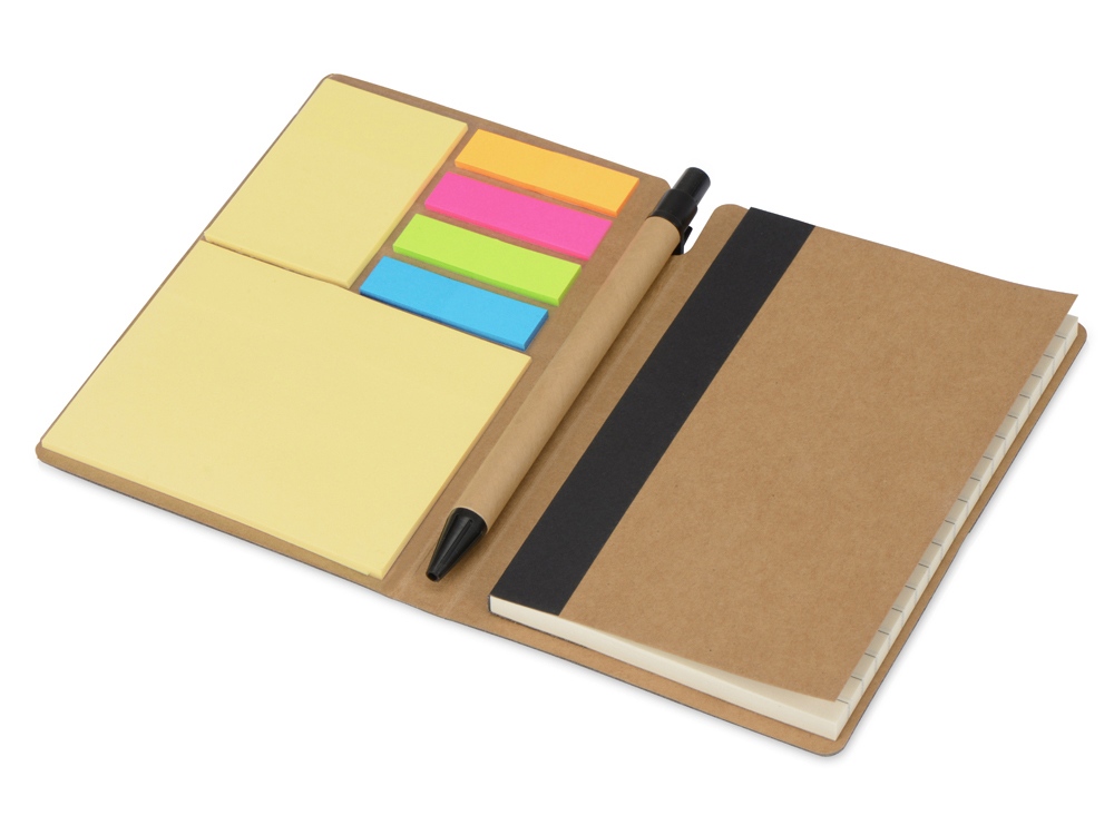 Набор стикеров А6 "Write and stick" с ручкой и блокнотом, черный (Р)-1
