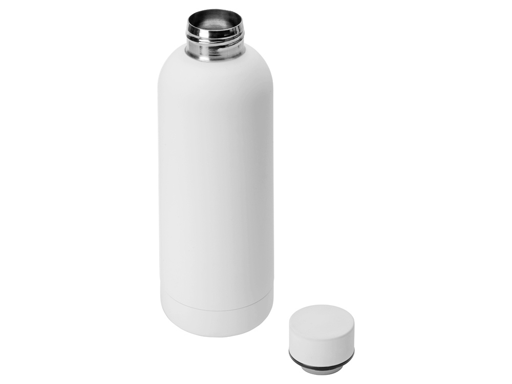 Вакуумная термобутылка "Cask" Waterline, soft touch, 500 мл, тубус, белый-2