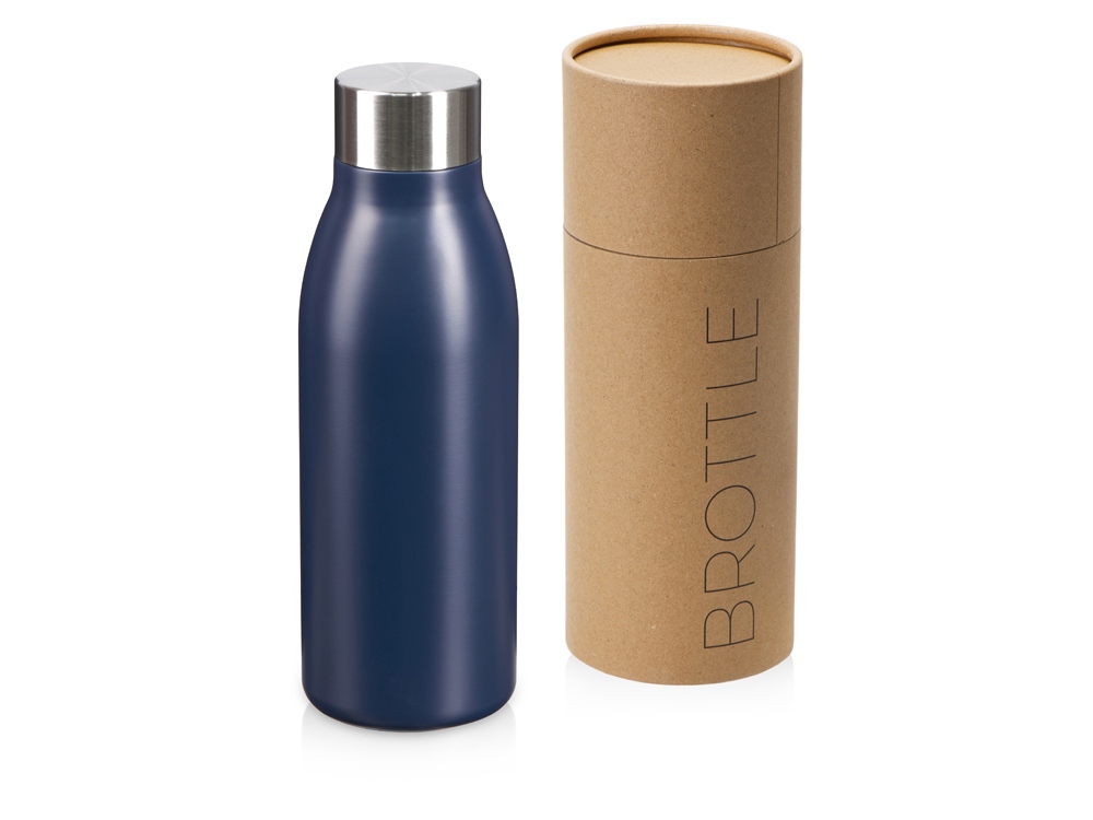 Вакуумная термобутылка "Brottle", темно-синий-1
