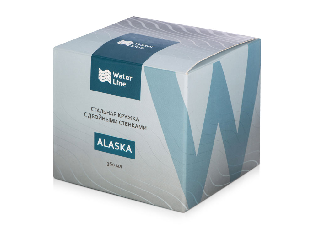 Кружка стальная Alaska с крышкой слайдером, powder coating, синий-8