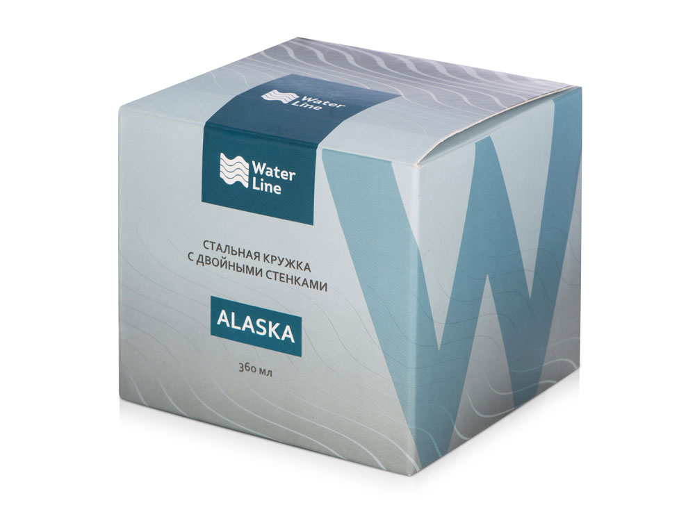 Кружка стальная Alaska с крышкой слайдером, powder coating, белый-8