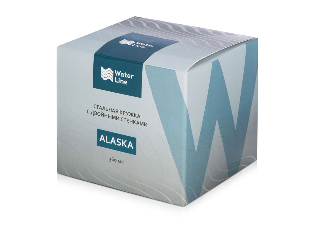 Кружка стальная Alaska с крышкой слайдером, powder coating, черный-8