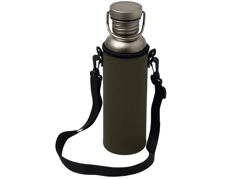 Бутылка для воды из титана "Titan", 750ml, темно-серый-13