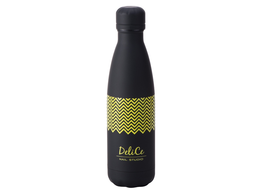 Вакуумная термобутылка «Vacuum bottle C1», soft touch, 500 мл, черный, с УФ печатью-1