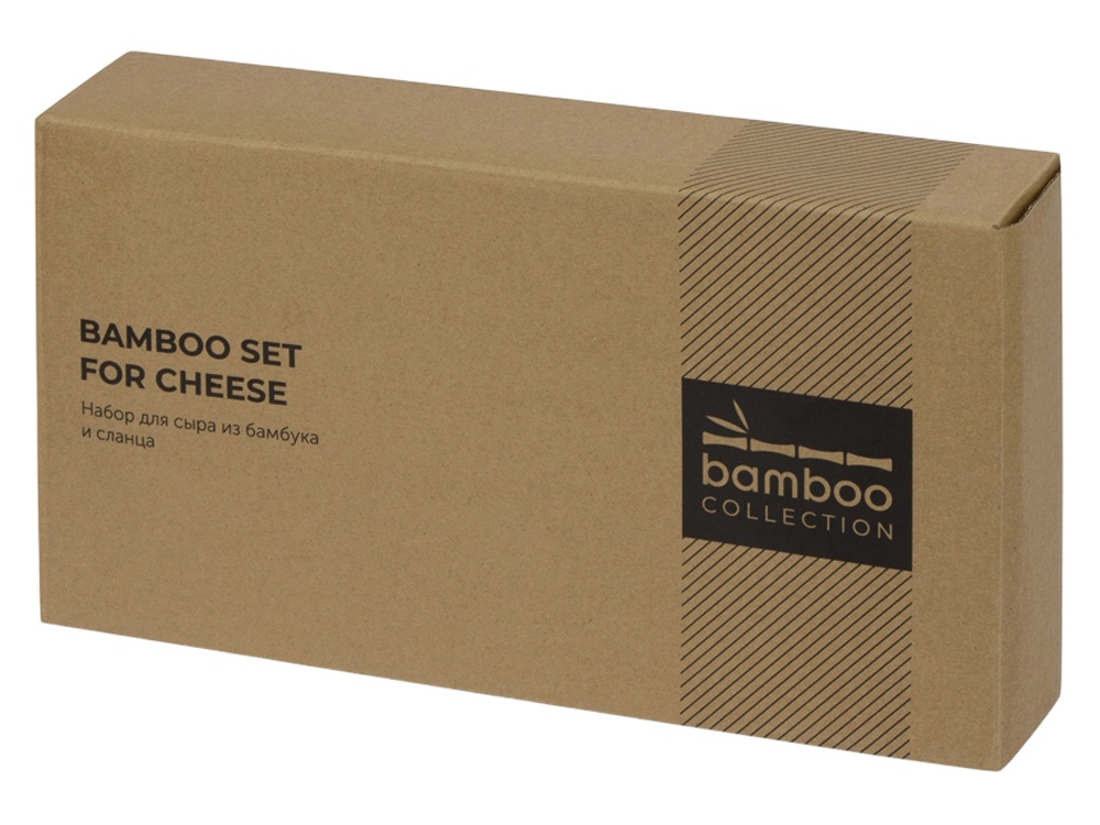 Набор для сыра из сланцевой доски и ножей Bamboo collection "Taleggio"-10