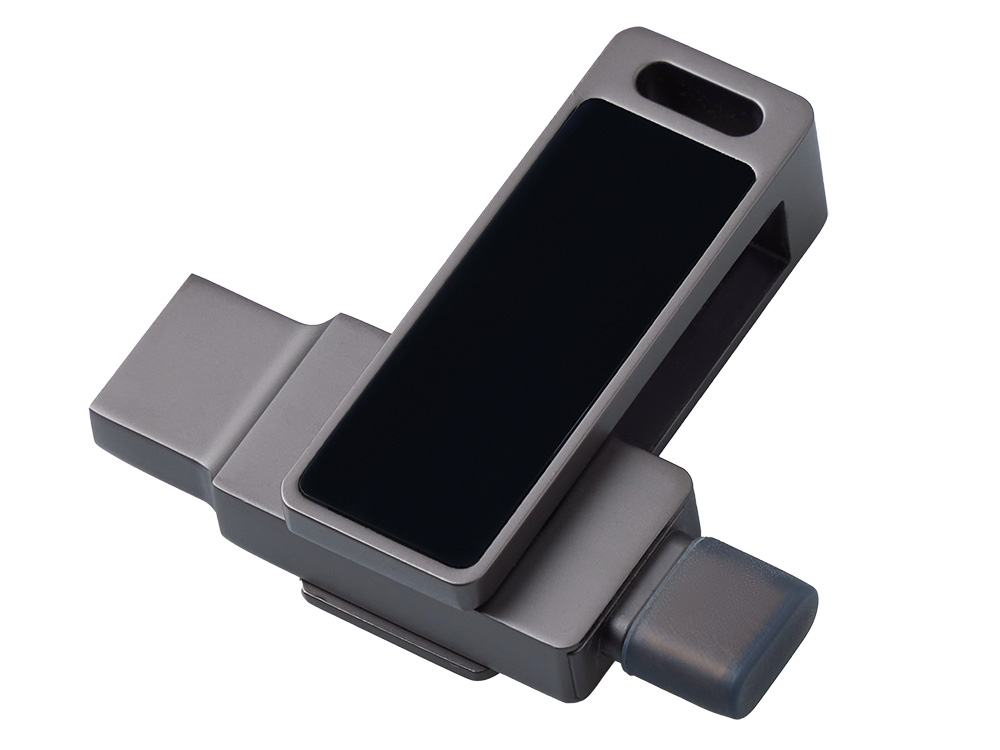 Флешка 32 ГБ USB Type-C и USB 3.0 с подсветкой лого «Спинлайт»-1