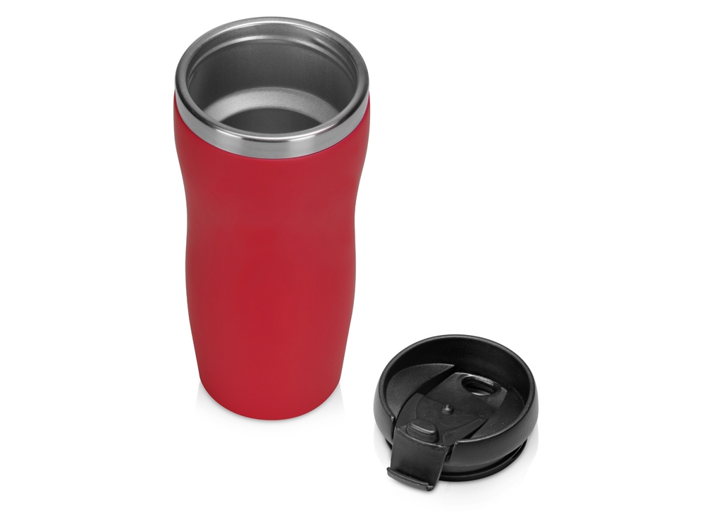 Термокружка "Mony Steel" 350 мл, soft touch, красный-1