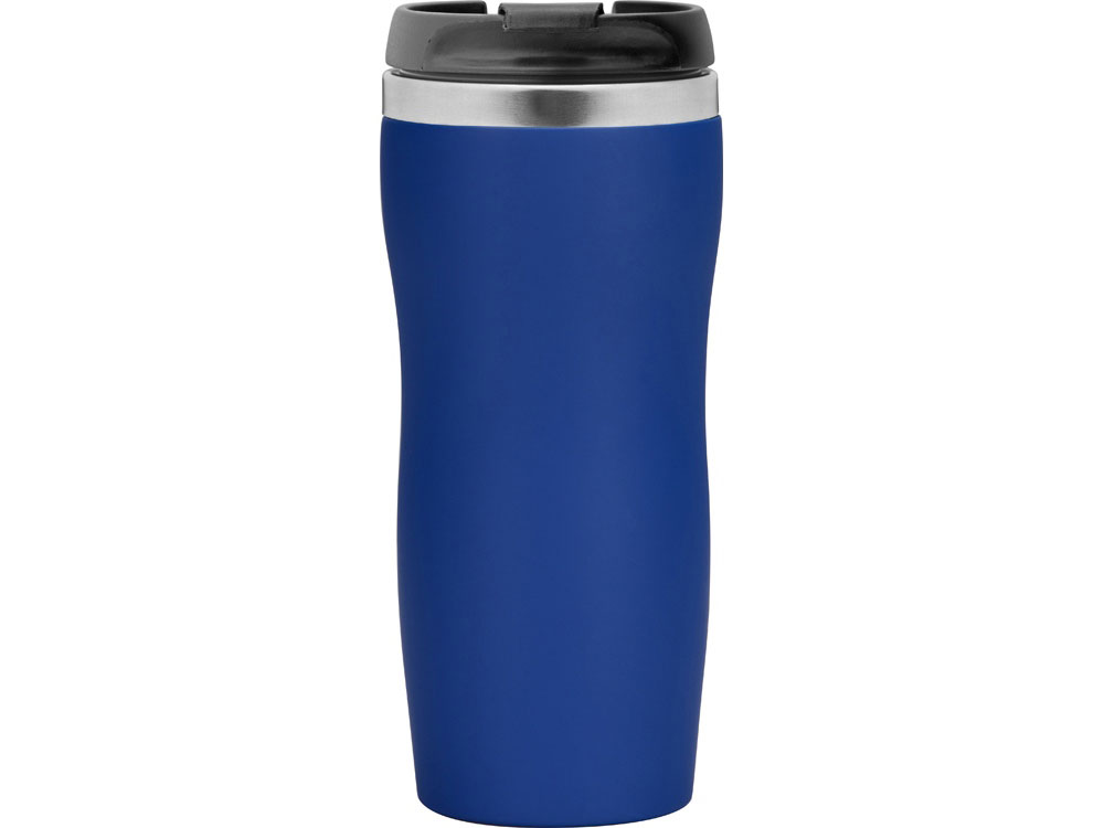 Термокружка "Double wall mug C1", soft touch, 350 мл, синий-2