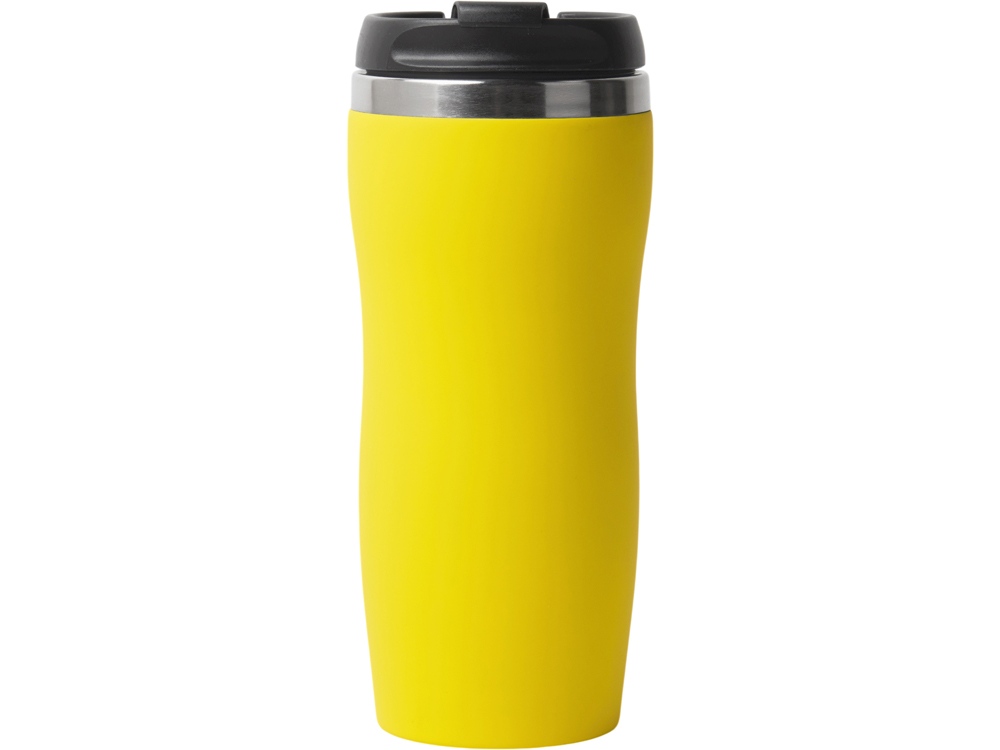 Термокружка "Double wall mug C1", soft touch, 350 мл, желтый-2