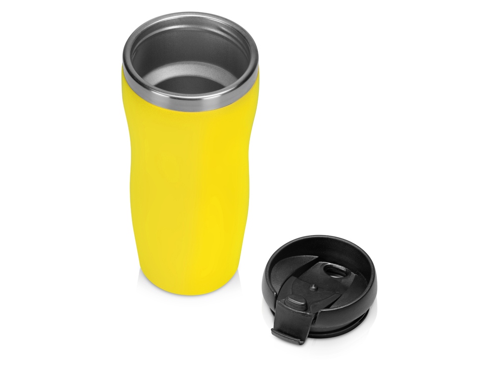 Термокружка "Mony Steel" 350 мл, soft touch, желтый (Р)-1