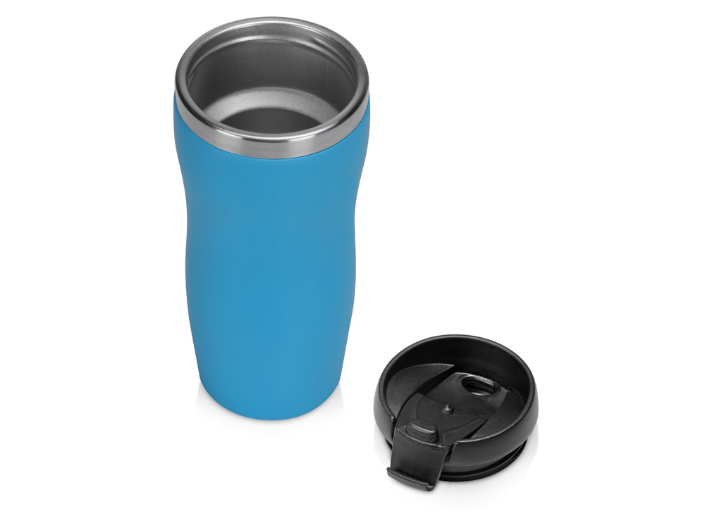 Термокружка "Mony Steel" 350 мл, soft touch, голубой (Р)-1