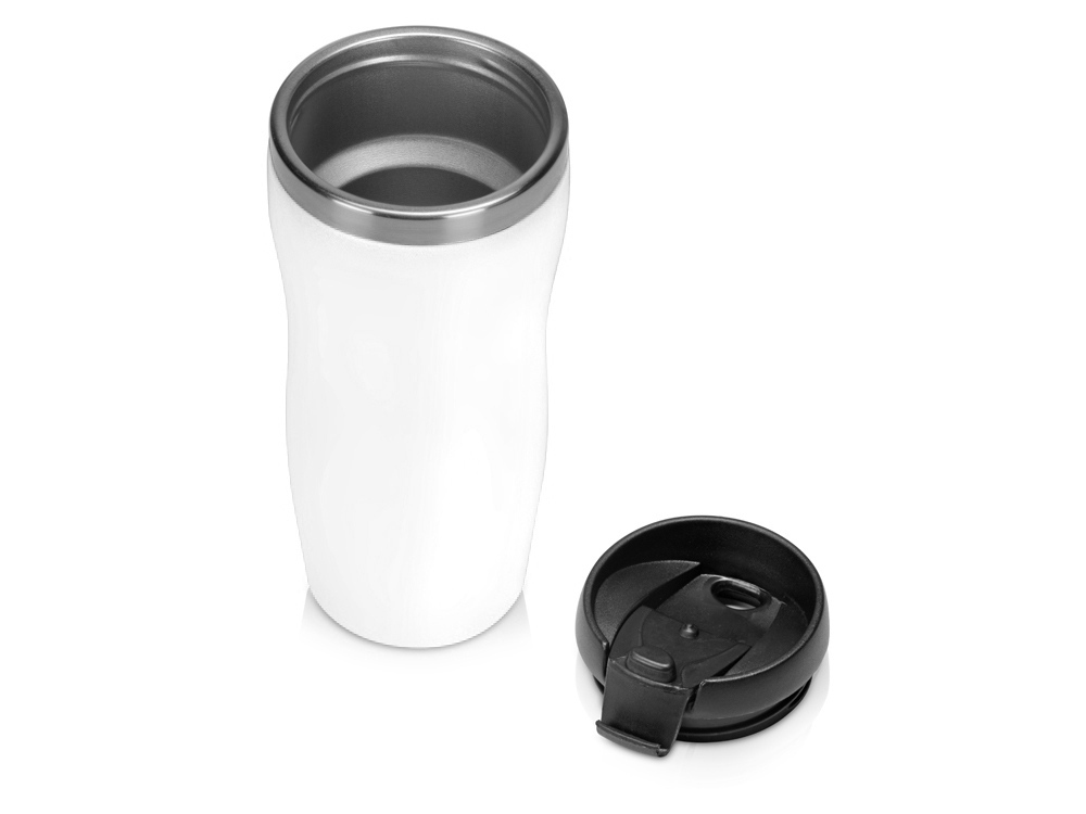 Термокружка "Mony Steel" 350 мл, soft touch, белый-1