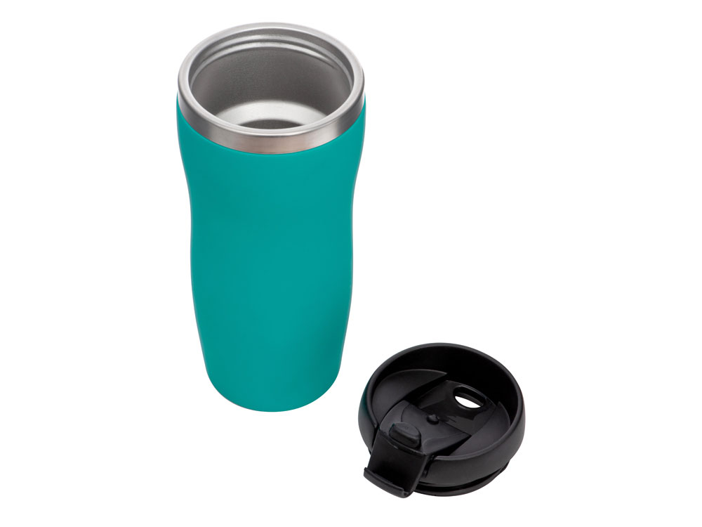 Термокружка "Mony Steel" 350 мл, soft touch, бирюзовый 320C-1