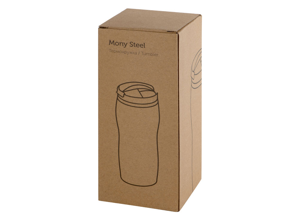 Термокружка "Mony Steel" 350 мл, soft touch, бирюзовый 320C-8