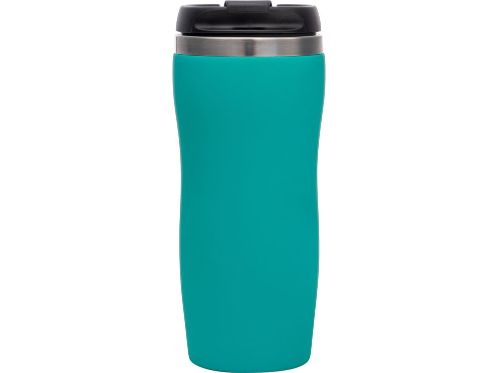 Термокружка "Mony Steel" 350 мл, soft touch, бирюзовый 320C (P)-2