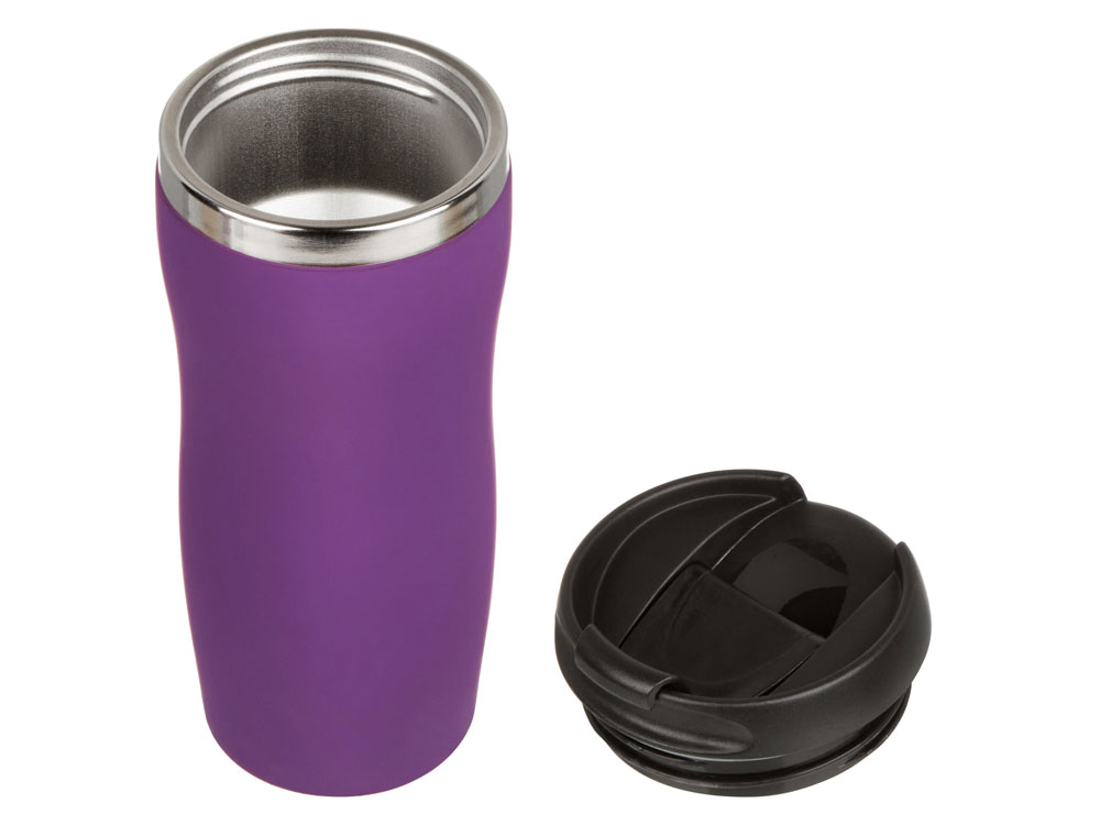 Термокружка "Double wall mug C1", soft touch, 350 мл, фиолетовый-1