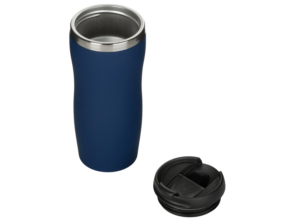 Термокружка "Double wall mug C1", soft touch, 350 мл, темно-синий-1