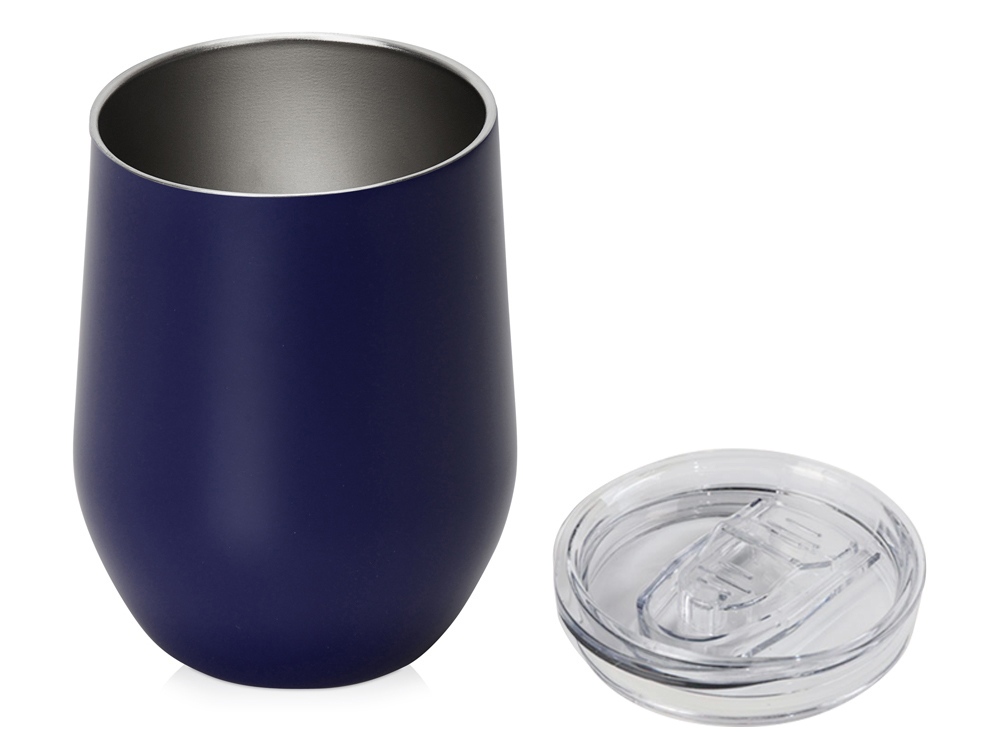 Вакуумная термокружка "Sense", непротекаемая крышка, темно-синий (P)-1