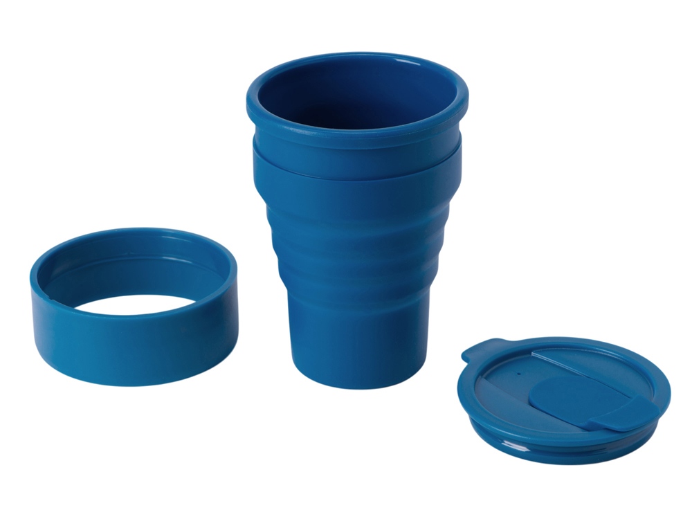 Силиконовый складной стакан "GoCup", индиго-2