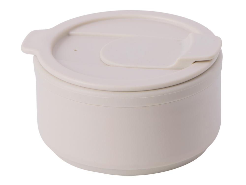 Силиконовый складной стакан "GoCup", бежевый-3