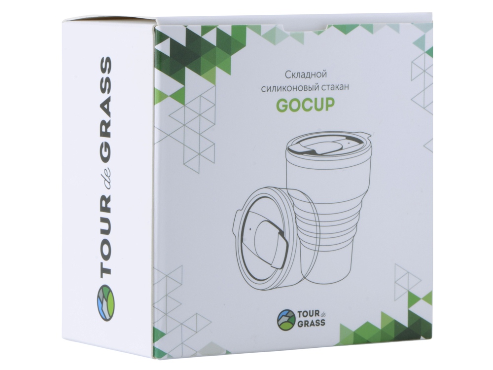 Силиконовый складной стакан "GoCup", бежевый-6