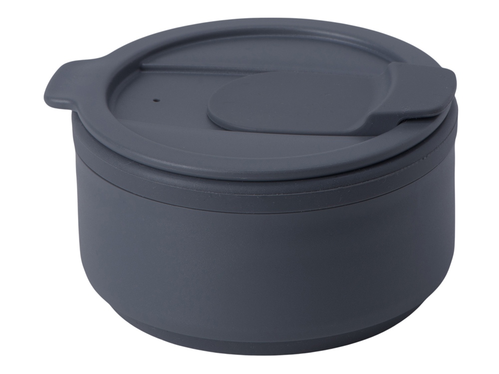 Силиконовый складной стакан "GoCup", темно-серый-3