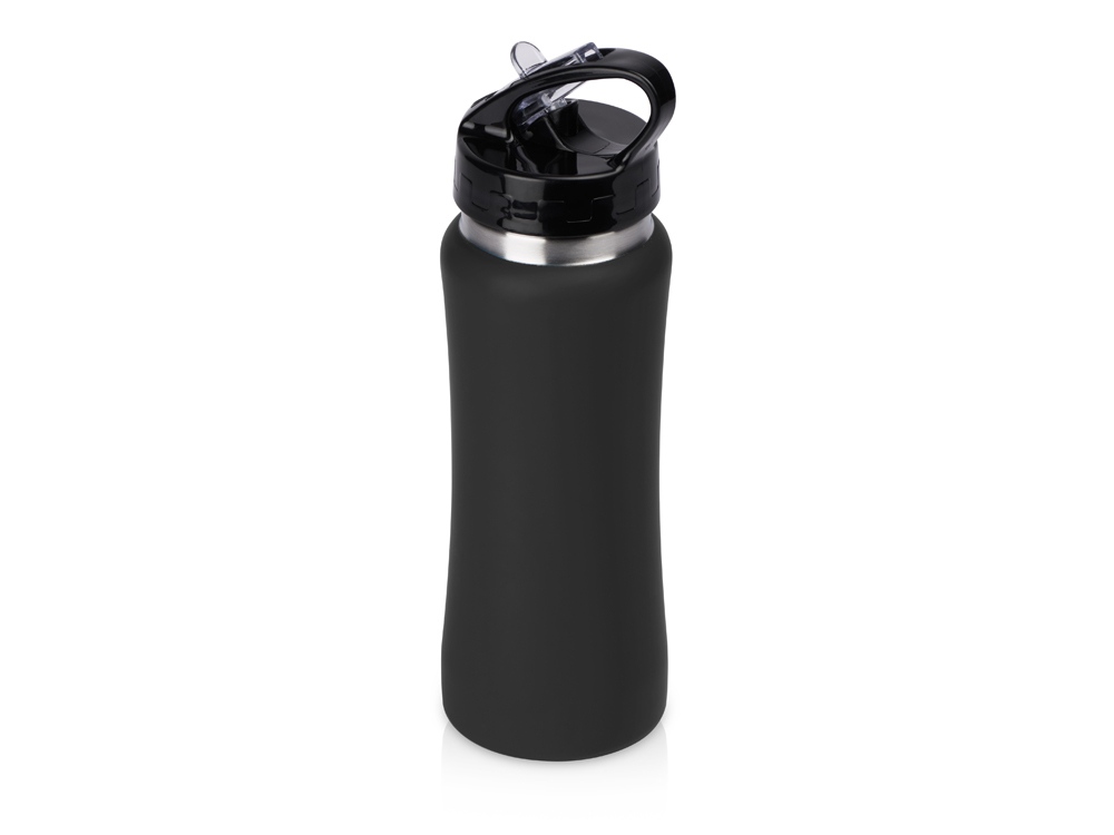 Бутылка для воды "Bottle C1", сталь, soft touch, 600 мл, черный-1