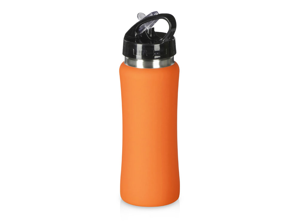 Бутылка для воды "Bottle C1", сталь, soft touch, 600 мл, оранжевый-1