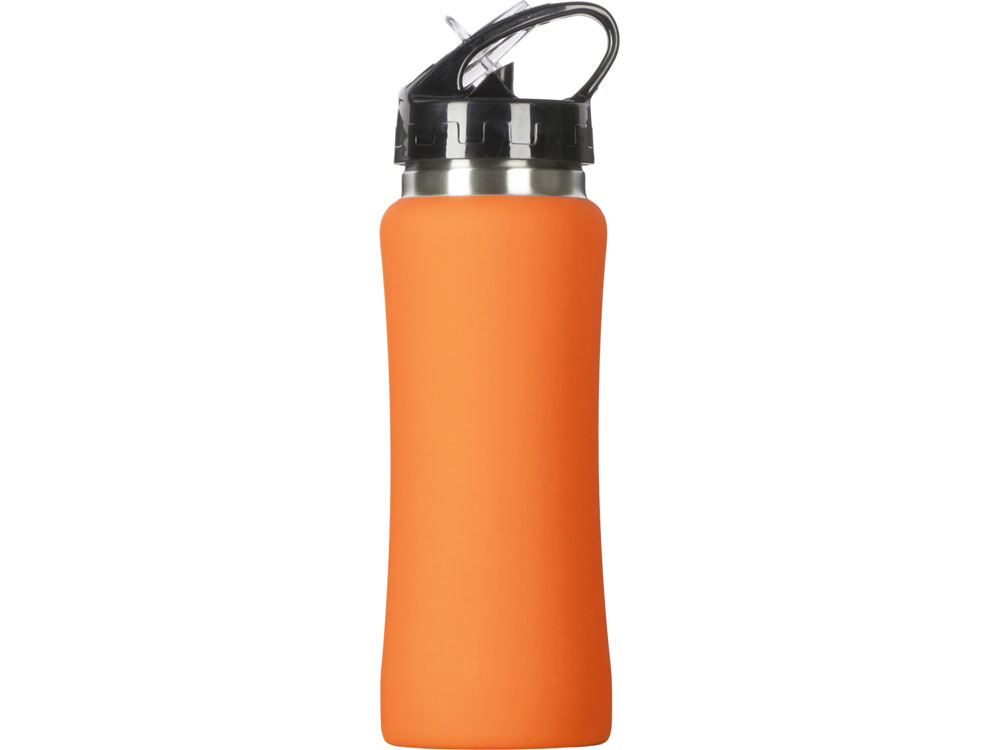 Бутылка для воды "Bottle C1", сталь, soft touch, 600 мл, оранжевый-4